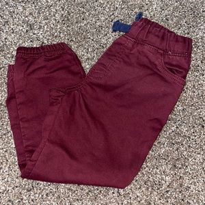 Toddler maroon jogger pants